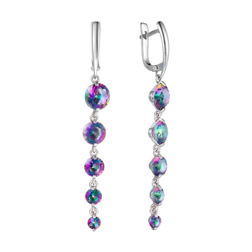 Серьги из&nbsp;серебра с&nbsp;фианитом