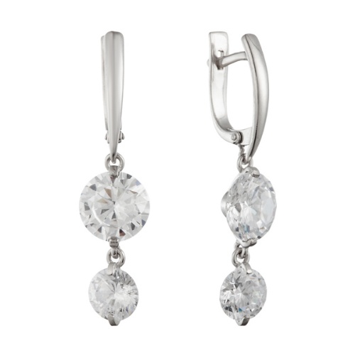 Серьги из&nbsp;серебра с&nbsp;фианитом