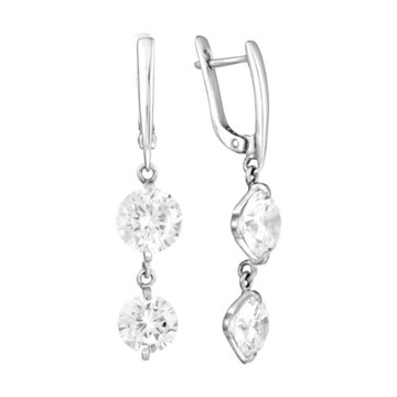 Серьги из&nbsp;серебра с&nbsp;фианитом