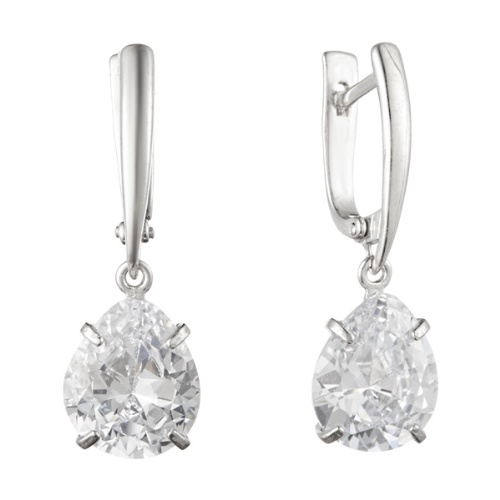 Серьги из&nbsp;серебра с&nbsp;фианитом