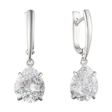 Серьги из&nbsp;серебра с&nbsp;фианитом