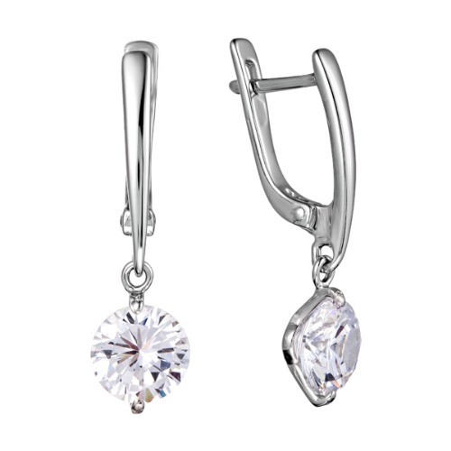 Серьги из&nbsp;серебра с&nbsp;фианитом