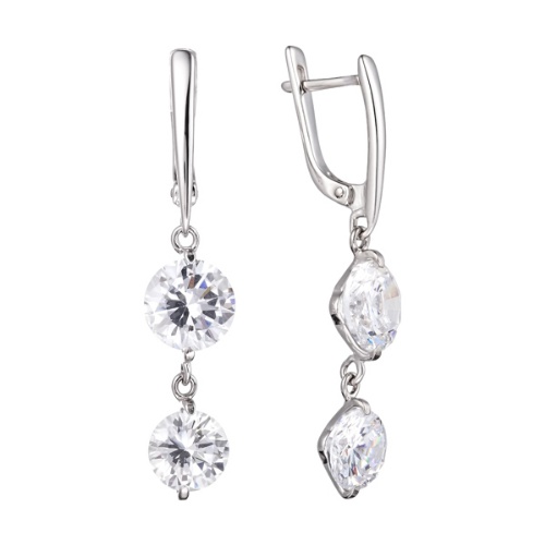 Серьги из&nbsp;серебра с&nbsp;фианитом