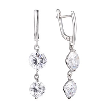 Серьги из&nbsp;серебра с&nbsp;фианитом