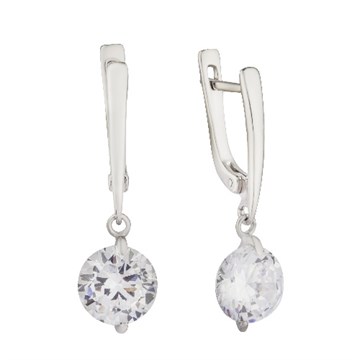 Серьги из&nbsp;серебра с&nbsp;фианитом
