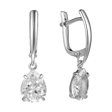 Серьги из&nbsp;серебра с&nbsp;фианитом