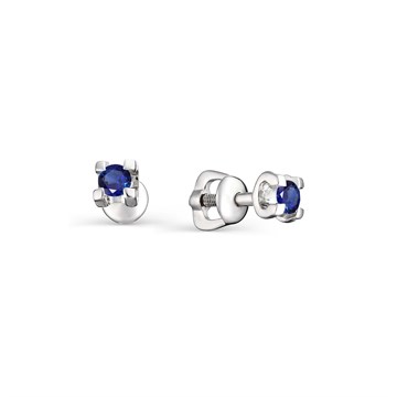 Серьги из&nbsp;серебра Сапфир синтетика