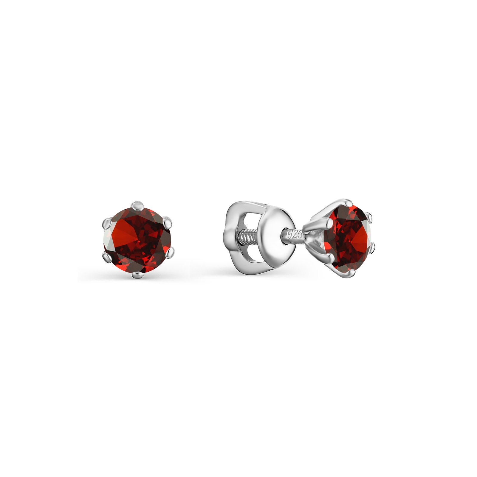Серьги из&nbsp;серебра с&nbsp;Гранатом