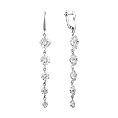 Серьги из&nbsp;серебра с&nbsp;фианитом