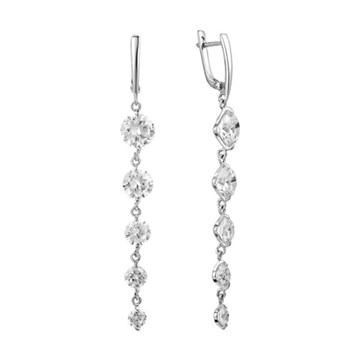 Серьги из&nbsp;серебра с&nbsp;фианитом
