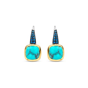 Серьги из&nbsp;серебра с&nbsp;фианитом и&nbsp;Бирюзой