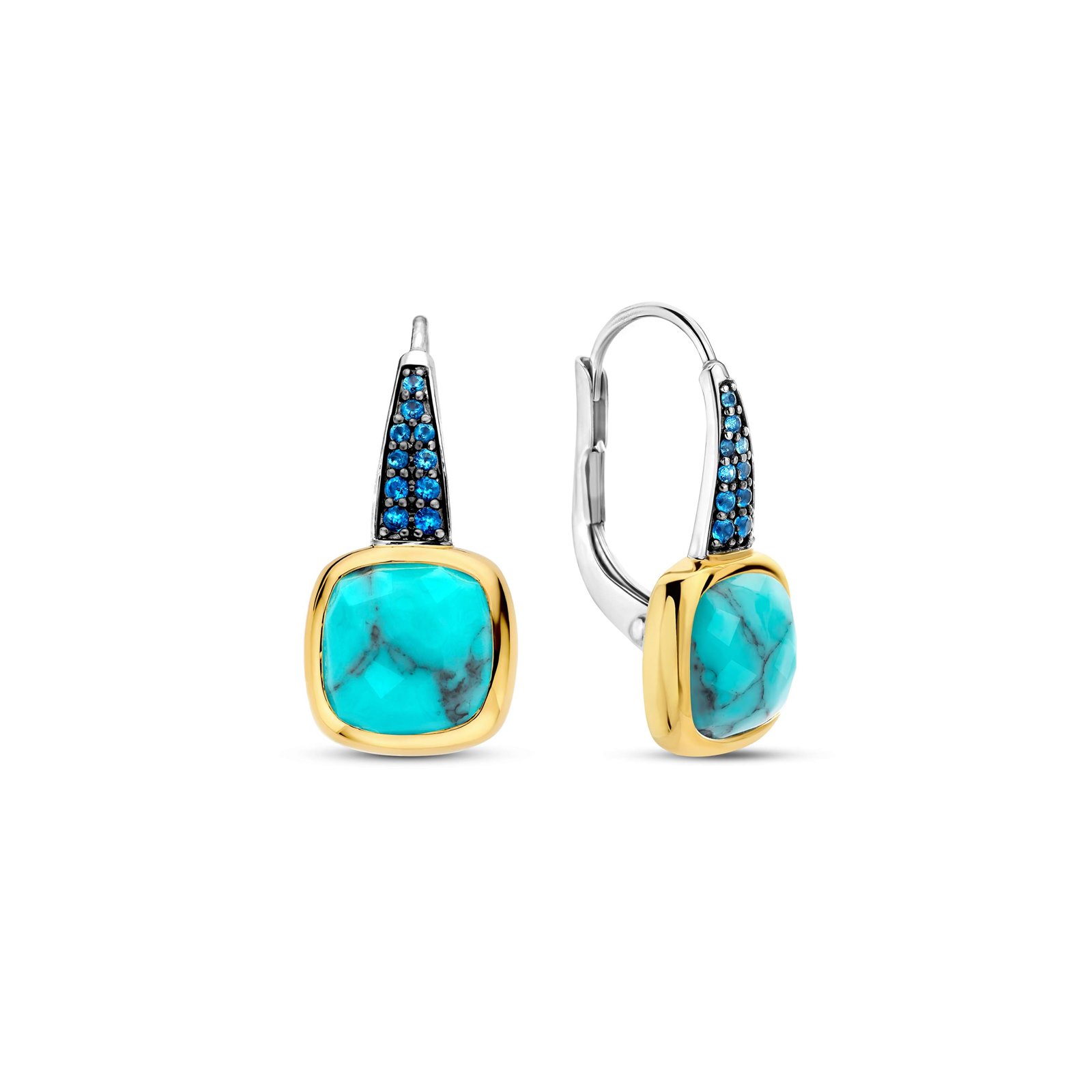 Серьги из&nbsp;серебра с&nbsp;фианитом и&nbsp;Бирюзой